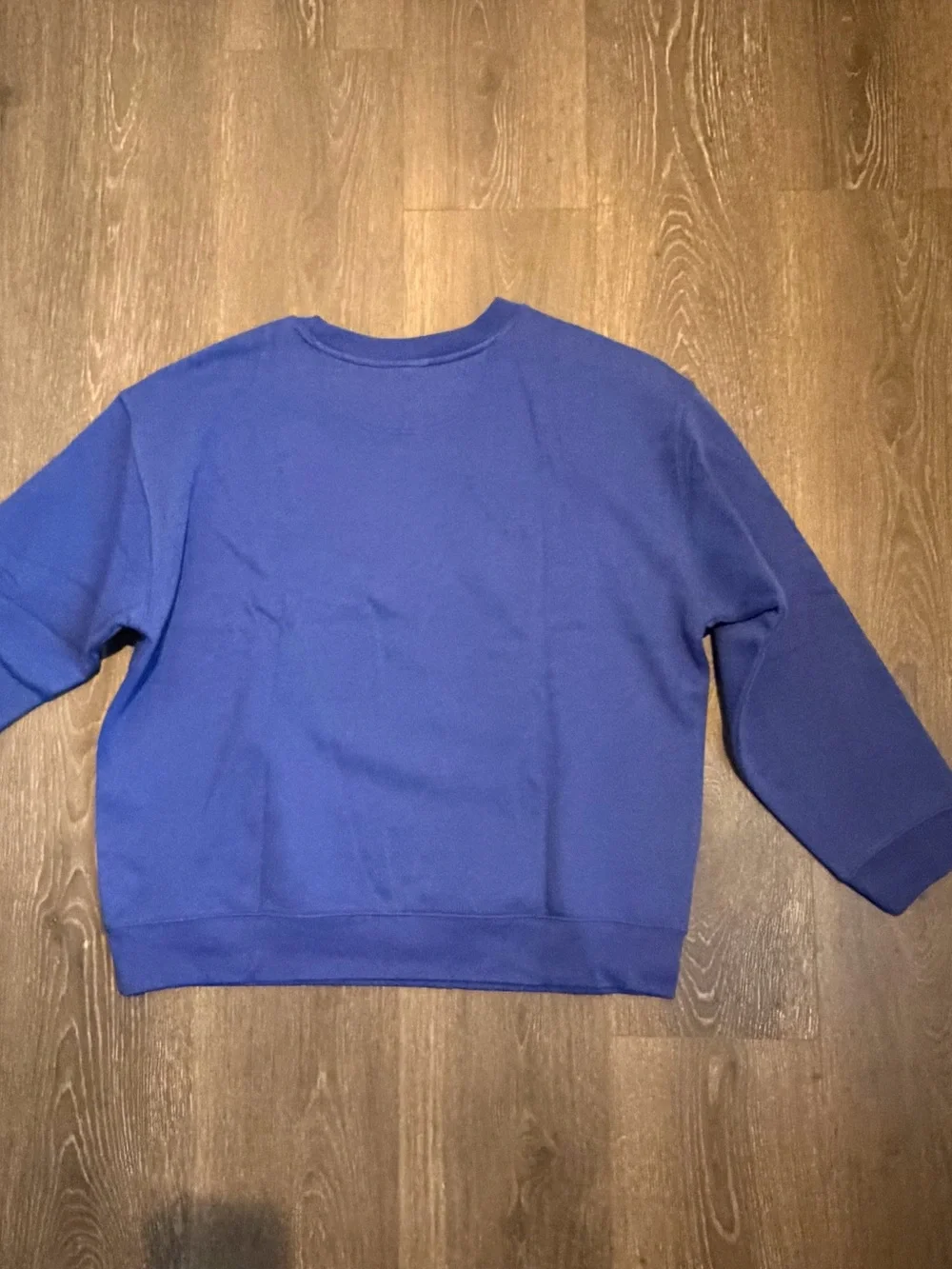 Esprit Blue Embossed Logo Crewneck Sweatshirt NWT Size Large 80s Style - Picture 3 of 6